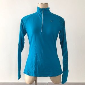 Nike 1/2 zip long sleeve dri-fit workout top, M